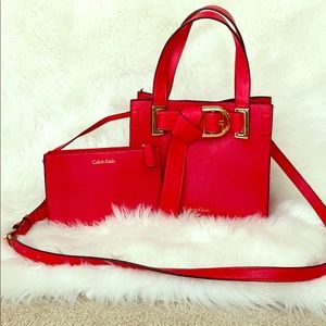 Calvin Klein cross body with wristlet